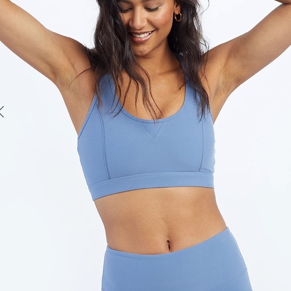 Summersalt The Midi Sports Bra in Slate Blue - Picture 4 of 4